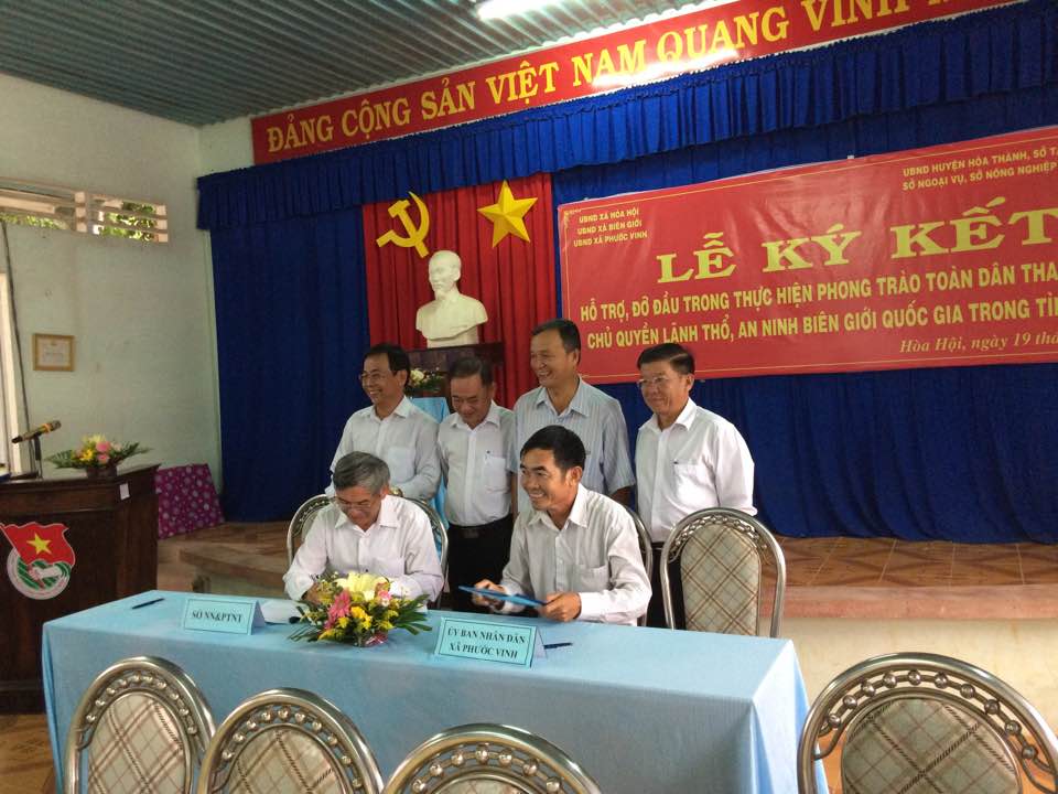 Lễ ký kết hỗ trợ, đỡ đầu xã Phước Vinh, huyện Châu Thành
